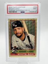 Marketplace image: Topps 2025 Heritage Edgar Quero RC #536 Chrome Superfractor 1/1 PSA 9