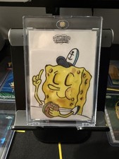 Marketplace image: 2025 Topps Chrome Spongebob 1/1 Sketch Card Featuring SPONGEBOB- Mike J. Sealie
