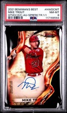 Marketplace image: Mike Trout 2021 Bowman’s Best Heatwave Die-cut Superfractor Auto 1/1 PSA 8
