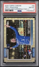 Marketplace image: 2026 Topps Chrome Trey Yesavage Superfractor 1/1 Image Variation Rookie PSA 8