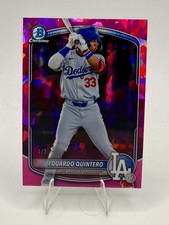 Marketplace image: 2025 Bowman Draft Sapphire Edition - Eduardo Quintero Chrome Padparadscha 1/1