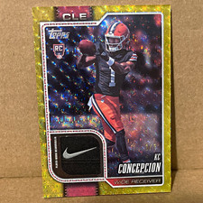 Marketplace image: Topps 2026 Flagship Football KC Concepcion Gold Superfractor Laundry Tag 1/1