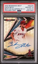 Marketplace image: Zach Neto 2022 Bowman’s Best Superfractor Auto RC 1/1 PSA 10/10 Angels