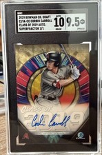 Marketplace image: Corbin Carroll 2019 Bowman Chrome Draft Class Superfractor Auto 1/1 SGC 9.5/10