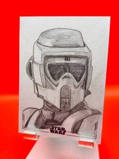 Marketplace image: 2026 Topps Chrome Star Wars Scout Trooper Isiah Xavier Bradley Sketch Card 1/1