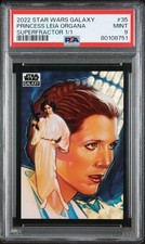 Marketplace image: 2022 Topps Chrome Star Wars Galaxy Princess Leia  Organa #35 Superfractor 1/1