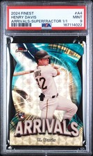 Marketplace image: Henry Davis 2024 Topps Finest Arrivals Superfractor 1/1 PSA 9 Mint #A4