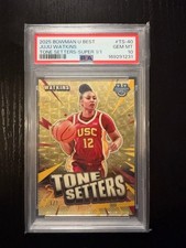 Marketplace image: 2025-26 Bowman Best JuJu Watkins Tone Setters TS-40 Superfractor 1/1 PSA 10