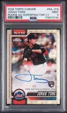 Marketplace image: 🔥2026 Topps Chrome - Jonah Tong RC Superfractor 1/1🔥 PSA 9 MINT