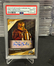Marketplace image: The Armorer Emily Swallow PSA 10 2023 Star Wars Chrome Black Auto Superfractor 1