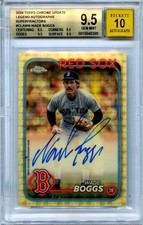 Marketplace image: 2024 Topps Chrome Legends Autographs Wade Boggs Superfractor Auto 1/1 BGS 9.5/10