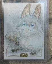 Marketplace image: 2026 Topps Chrome Star Wars Loth Cat Gold Foil Sketch 1/1 Tomoko Taniguchi RARE