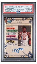Current marketplace image for 2025 Bowman Chrome #1 Load Autograph Derik Queen Superfractor 1/1