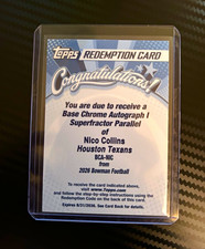 Marketplace image: Topps 2026 Nico Collins Houston Texans SUPERFRACTOR AUTO 1/1 REDEMPTION
