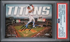 Marketplace image: Mike Trout 2023 Topps Chrome Titans Superfractor Auto 1/1 PSA/DNA 10 Auto Angels
