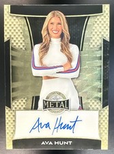 Marketplace image: AVA HUNT AUTO 1/1 2025 LEAF METAL WOMEN OF SPORT GOLD PRIZM SUPERFRACTOR 1OF1