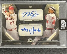 Marketplace image: 2026 Topps Chrome Black Mike Trout Reggie Jackson Dual Auto Superfractor 1/1