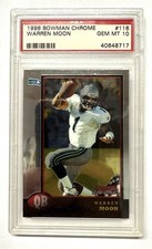 Current marketplace image for 1998 Bowman Chrome #116 Warren Moon Superfractor 1/1