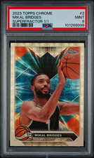 Current marketplace image for 2023 Topps Chrome #2 Mikal Bridges Superfractor 1/1