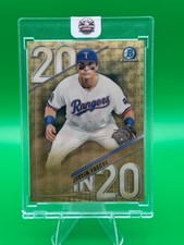 Marketplace image: 2020 Bowman Chrome Draft Justin Foscue 20 in 20 Superfractor 1/1 SSP Rangers