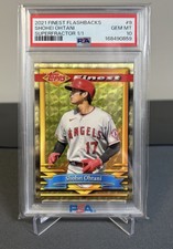 Marketplace image: 2021 Topps Finest Shohei Ohtani #9 Superfractor 1/1 PSA 10