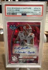 Marketplace image: 2024 Bowman Sapphire - Superfractor Padparadscha 1/1 Cade Klubnik Auto PSA 10!!!