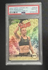 Marketplace image: Thug Rose Namajunas 2024 Topps Chrome UFC AKA Insert Superfractor 1/1 PSA 10