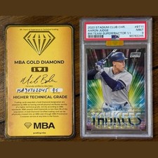 Marketplace image: Topps 2020 Beam Team Aaron Judge #BT-11 SuperFractor 1 OF 1     PSA 9