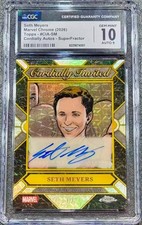 Marketplace image: 🎮MA 2026 topps chrome marvel cordially auto superfractor SETH MEYERS 1/1 CGC 10