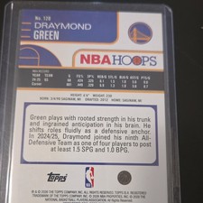 Marketplace image: 2025-26 Topps NBA Hoops Draymond Green 1/1 Super Fractor Parallel #120 GSW