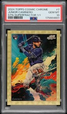 Marketplace image: 2024 Topps Cosmic Chrome Junior Caminero RC Stars In the Night Superfractor
