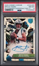 Marketplace image: 2025 Topps Cosmic Chrome BRYCE YOUNG Superfractor 1/1 Auto Autograph PSA 8 SSP