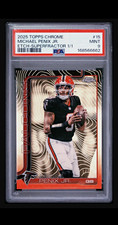 Marketplace image: 2025 Topps Chrome Michael Penix Jr. ETCH SUPERFRACTOR 1/1 PSA 9 MINT 🔥 POP 1