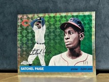 Marketplace image: Satchel Paige 1/1 SuperFractor 2025 Topps Chrome Platinum Card #499 CLEVELAND