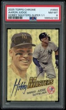 Marketplace image: 2025 Topps Chrome Aaron Judge Hobby Masters Superfractor 1/1 PSA 8 Yankees