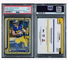 Marketplace image: Topps Chrome Puka Nacua Auto Superfractor 1/1 #PN PSA 9 Los Angeles Rams