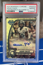 Marketplace image: 2024 Topps Bowman U Chrome Aidan Chiles Superfractor Auto 1/1 PSA 10 #PA-ACH
