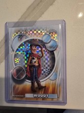 Marketplace image: Disney Topps Chrome Toy Story Woody Super Fractor Trading Card