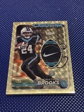 Marketplace image: 2024 Topps Chrome Football Jonathan Brooks Rookie Relic Card 1/1 Superfractor