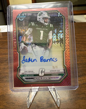 Marketplace image: 2026 Bowman Chrome Football Jaden Barnes Charlotte 1st Bowman Auto 1/1 BCPA-JB