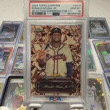 Current marketplace image for 2024 Topps Chrome #1 Ronald Acuna Jr. Selections Superfractor 1/1