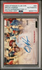 Marketplace image: 2022 Stadium Club Chrome Bryce Harper Superfractor Auto 1/1 Refractor PSA Card
