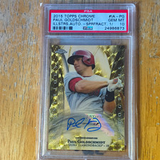 Marketplace image: Topps 2015 Chrome Paul Goldschmidt Auto Superfractor /10 PSA 10