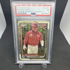 Marketplace image: 2024 Bowman - 1/1 Superfractor Chrome Prospects Alfredo Duno #BCP-51 (RC)