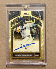 Marketplace image: Topps 2026 Finest Junior Caminero Finest Moments On Card Auto SuperFractor 1/1