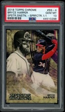 Marketplace image: 2018 Topps Chrome Bryce Harper Superstar Sensations Superfractor 1/1 PSA 10
