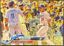 Current marketplace image for 2018 Topps Chrome #159 Joc Pederson Superfractor 1/1