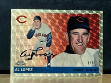 Marketplace image: 1/1 Al Lopez SuperFractor 2025 Topps Chrome Platinum "Cards That Never Were"