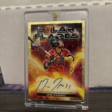Marketplace image: 2024 Topps Cosmic Chrome Jose Ramirez on Card Superfractor 1/1 Auto Solar Flare