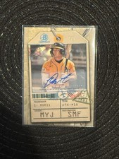 Marketplace image: Topps Bowman Chrome Travel Tags Superfractor Auto TT-12 Shotaro Morii A’s